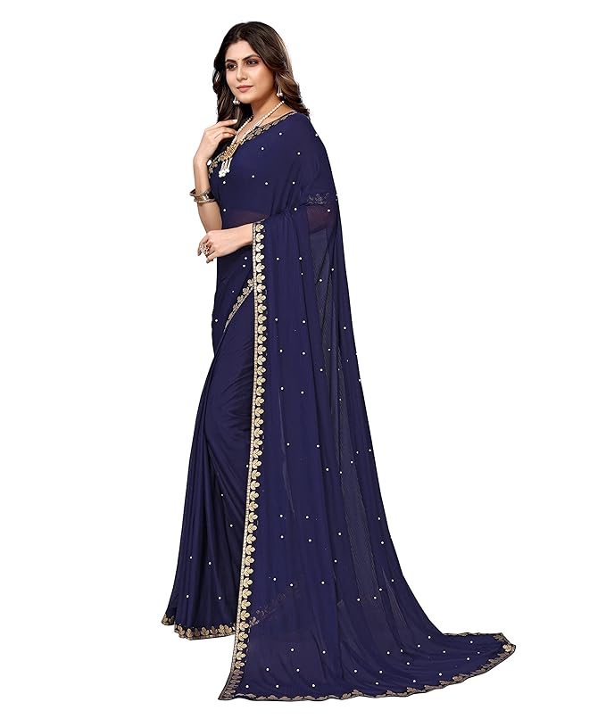 Memsab Womens Lycra Blend Saree