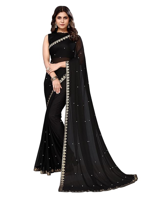 Memsab Womens Lycra Blend Saree