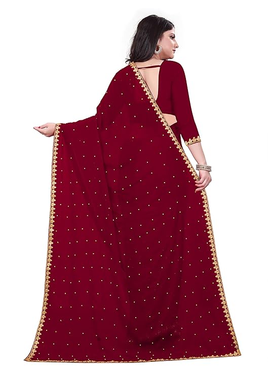 Memsab Womens Lycra Blend Saree